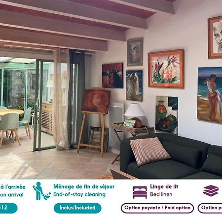 Σπίτι διακοπών 800m De La Plage, Maison Pour 7 Avec Jardin